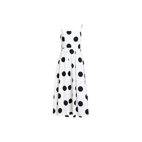 LIZZY Slip Dress Women's Black And White Dot