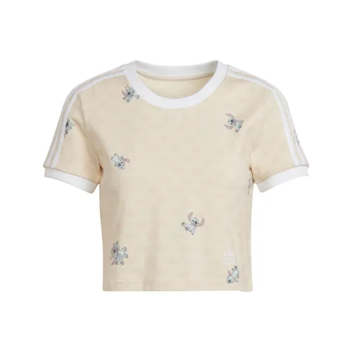 Adidas Originals x Disney Stitch T Shirt Women's Gray White