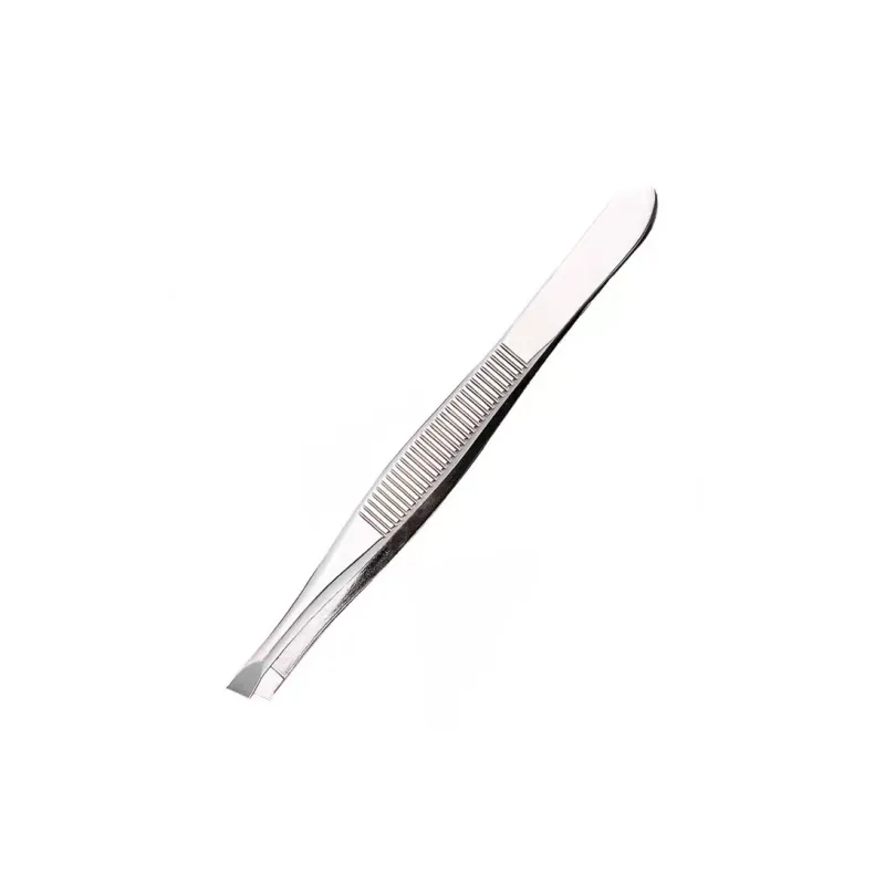 JIANYINGSHU Flat And Angled Stainless Steel Eyelash Removal And Application Tape Eyebrow Clamp-4