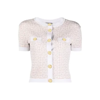 BALMAIN Slim Fit Knitwear Women's White