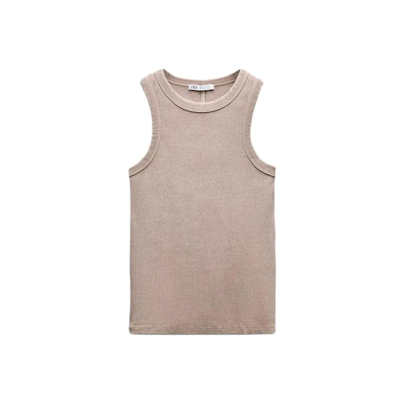 ZARA Tank Tops Women's Ivory-0