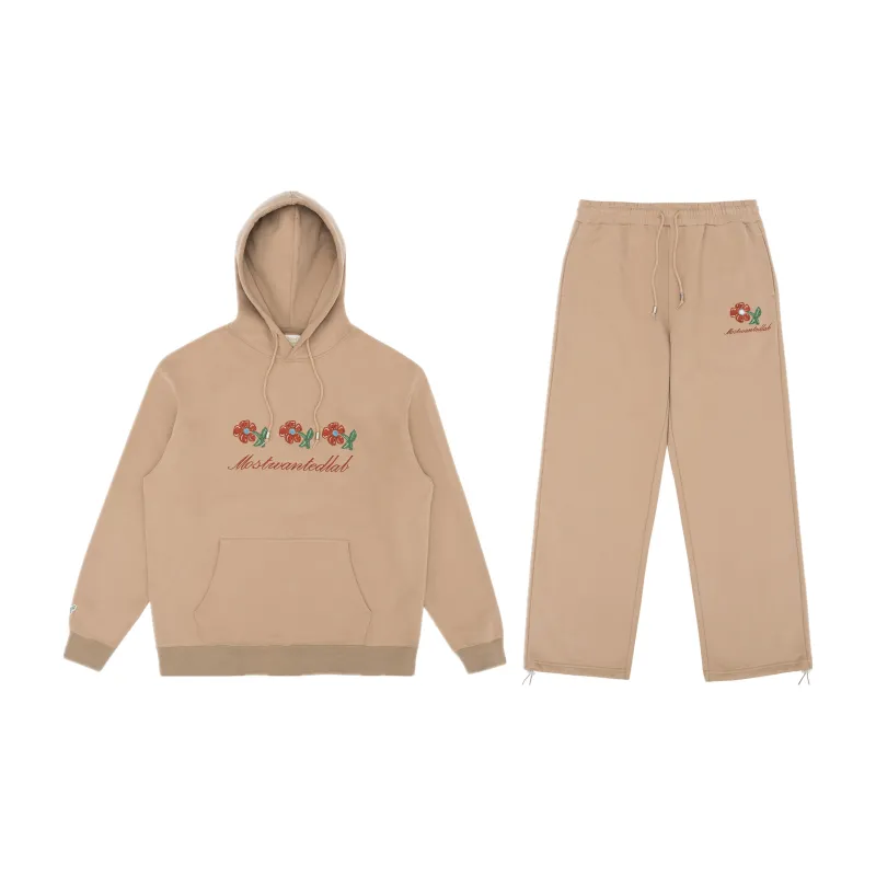 MostwantedLab Vintage Flower Sweatshirt Sets Unisex-0