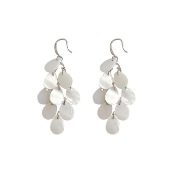 NATURALLYJOJO 925 Sterling Silver Earrings Women's White