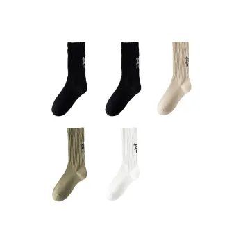 H YXIANG Mid Calf Socks Men's 5 Pack