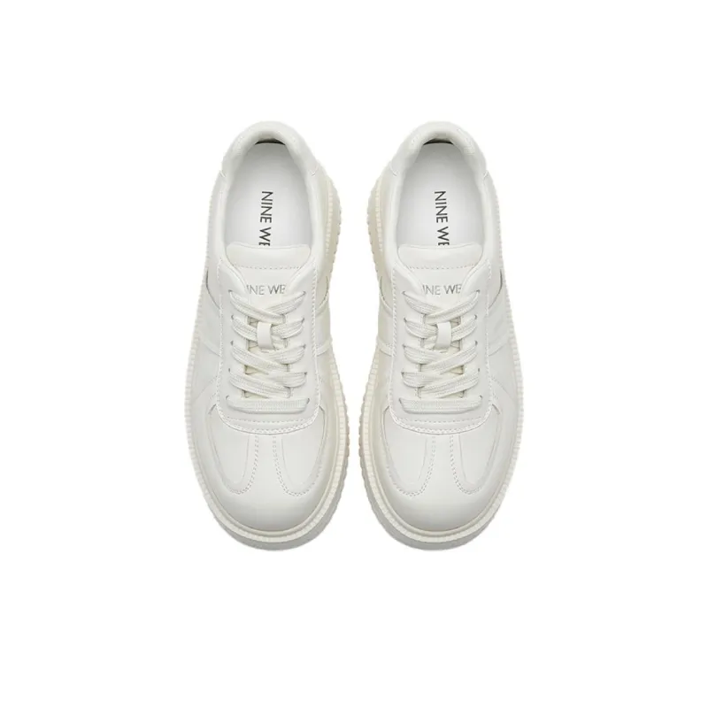 NINE WEST Low Top Skateboard Shoes Women's Ecru-3