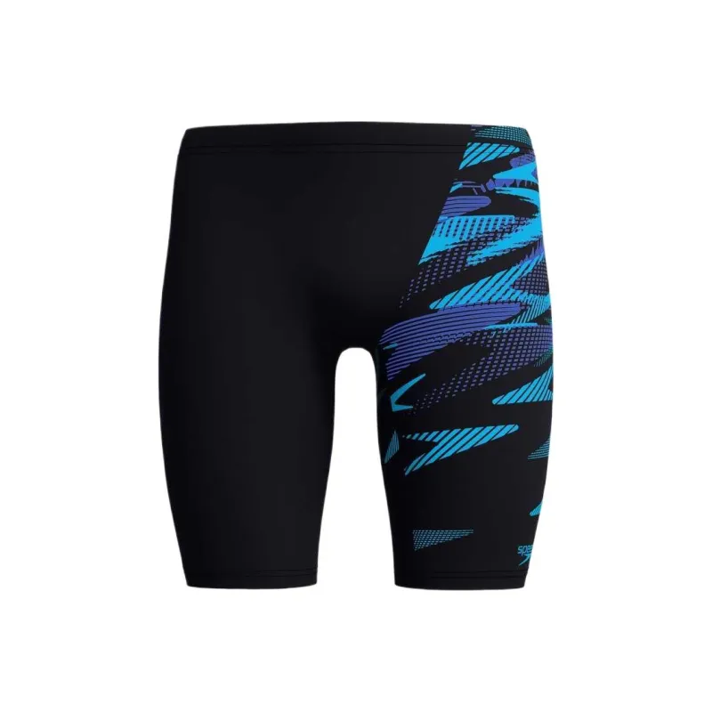 Speedo HyperBoom V Cut Swimming Shorts Men's Black/Blue-0