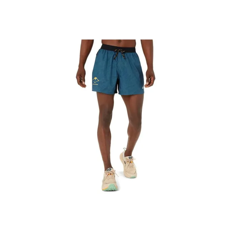 Asics FUJITRAIL ALL OVER PRINT 5IN SHORT Casual Shorts Men's Blue-0