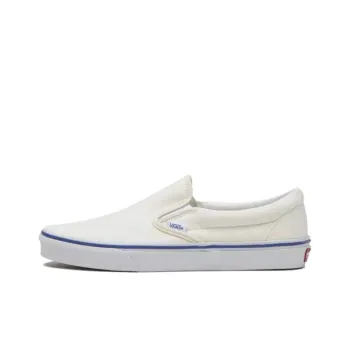 Vans CLASSIC SLIP ON Anti Slip Wear Resistant Low Top Skateboard Shoes Unisex White