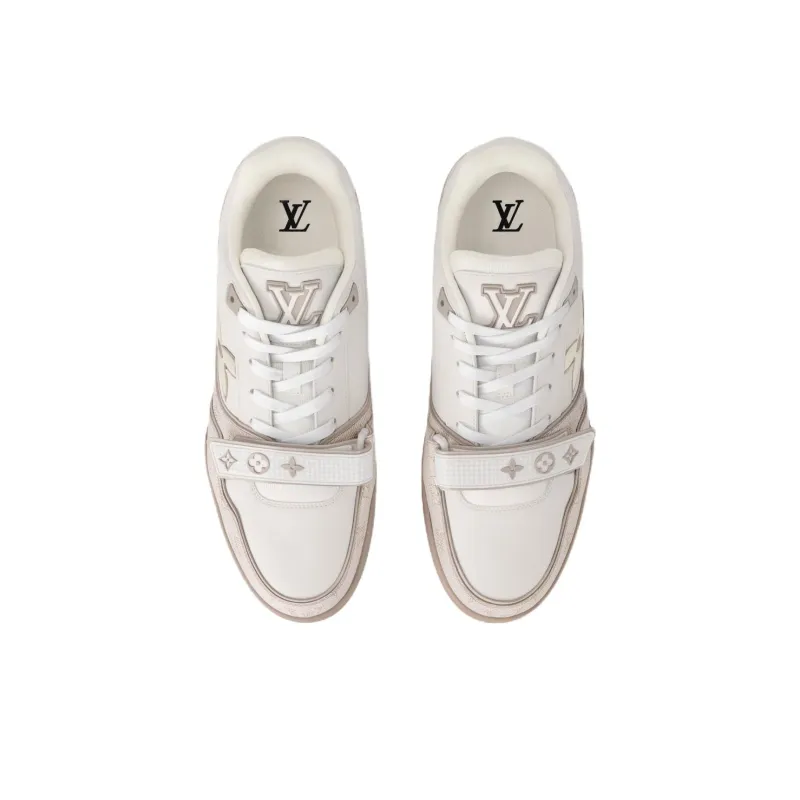 LOUIS VUITTON Low Top Skateboard Shoes Unisex Ecru-3