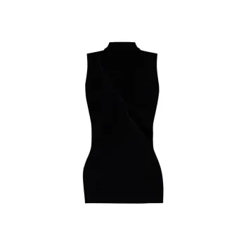 The Attico Cut Out Ribbed Sleeveless Top