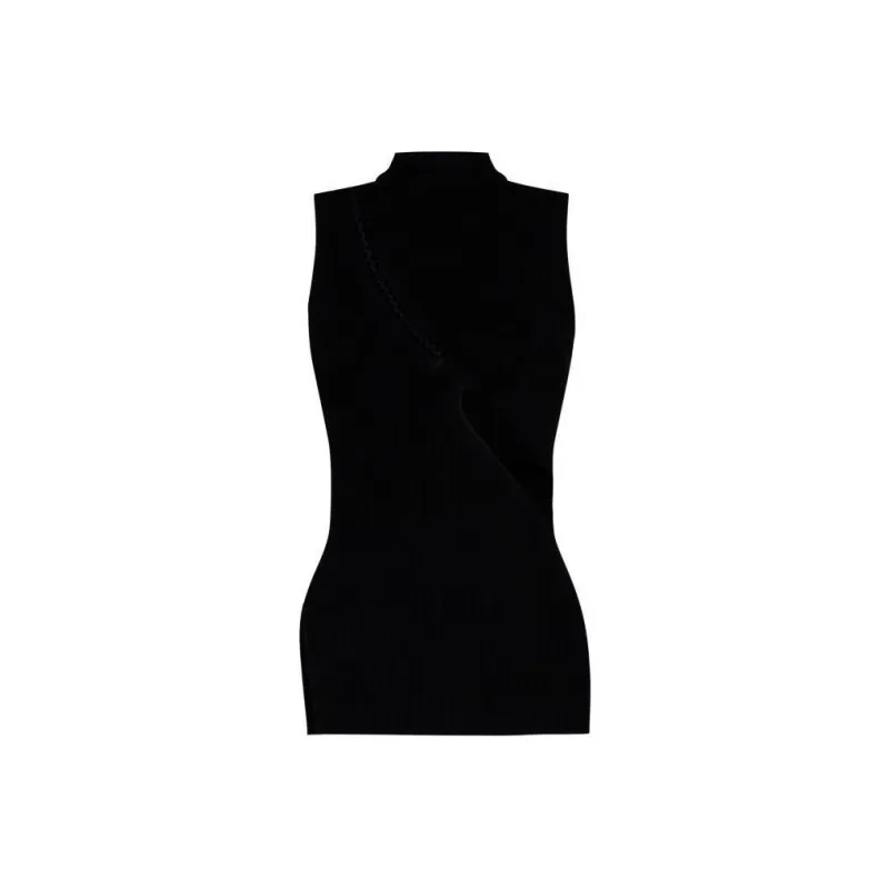 The Attico Cut Out Ribbed Sleeveless Top-0
