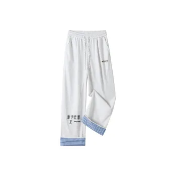 UPZCY Casual Pants Unisex White Heather Gray