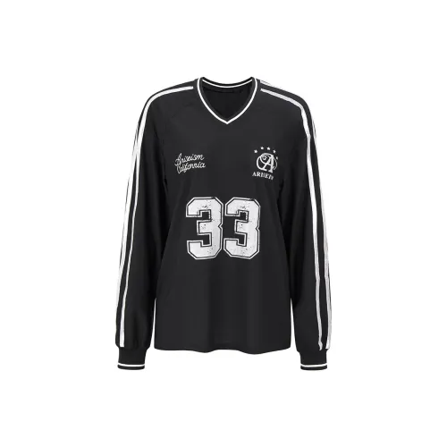 Ariseism Regular Jersey V Neck Long Sleeved T Shirt Autumn New Arrival Comfortable Versatile Top Women's