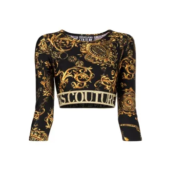 VERSACE JEANS COUTURE FW21 3/4 Sleeved T Shirt Women's Yellow