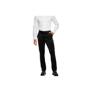 GUESS Fulham Velvet Slim Trousers Casual Pants Men's Black