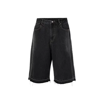 FIRE 2 COLD EGO Denim Shorts Unisex Dark Gray