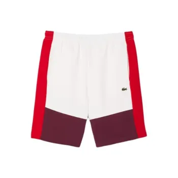 LACOSTE Casual Shorts Men's White Red