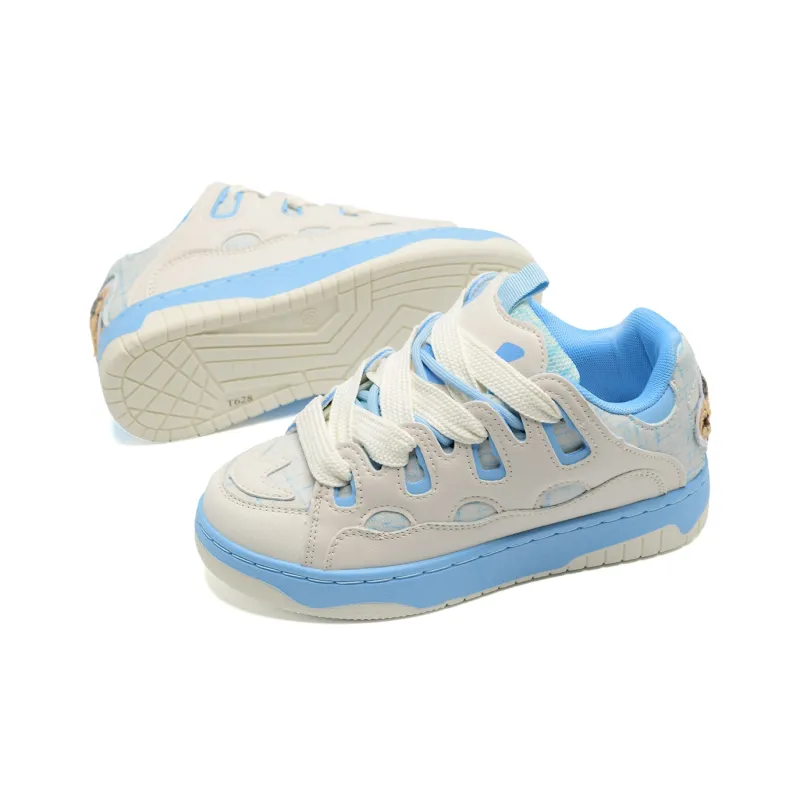 Anime Story Slip Resistant, Abrasion Resistant, Lightweight, Breathable Low Top Skateboard Shoes Women's-14