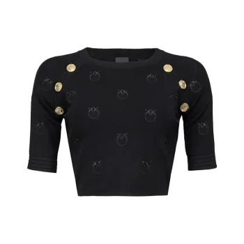 PINKO SS22 Slim Fit Sweater Women's Black