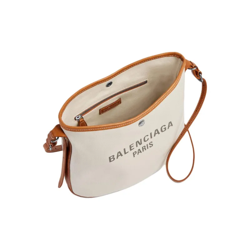 Balenciaga Biarritz Cotton Bucket Bag, Shoulder Bag Trumpets Women's Natural Color-3