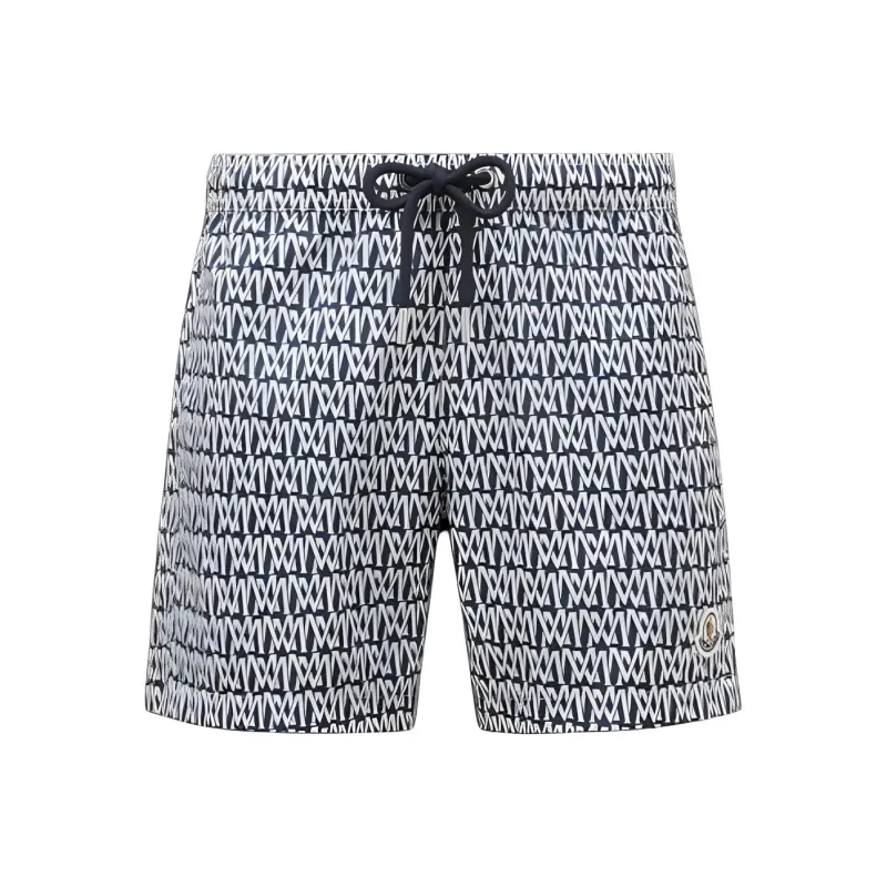 Moncler Monogram Printed Swimming Shorts-0