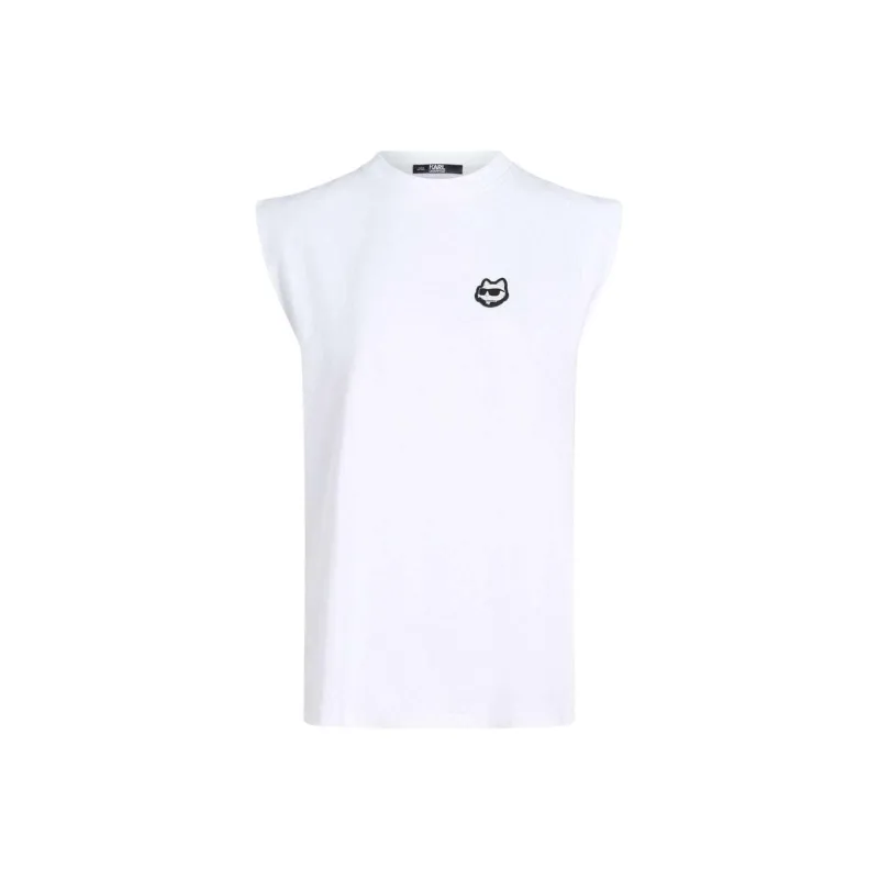 KARL LAGERFELD / Karl Lagerfeld Jeans Ikon Appliqué-detail Tank Top-0