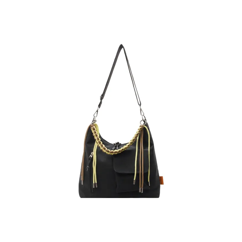 DCLOUD Canvas Tote Canvas Bag, Shoulder Bag Regular Women's Ecru/Black-7