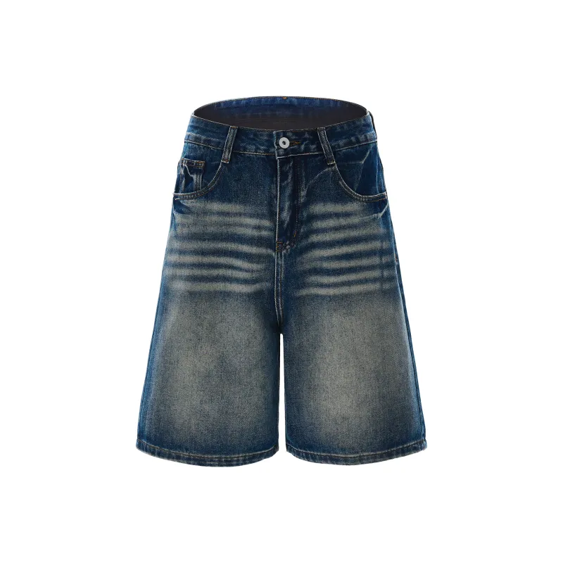 Ghost Mask Denim Shorts Unisex-5