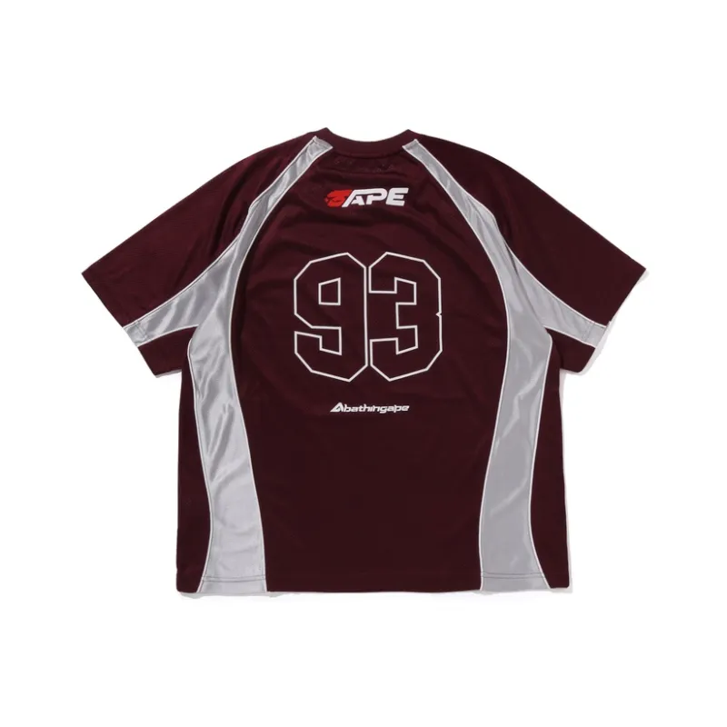 Bape Solid Camo Jacquard Multilogo Relaxed Fit Football Jersey-1