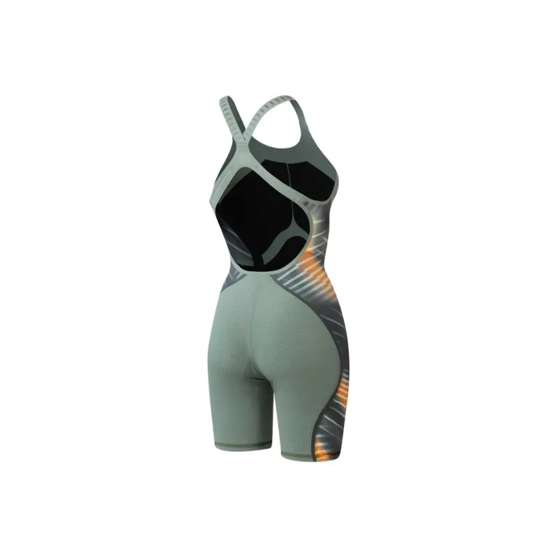 Speedo One piece Swimsuit Women's Green Orange Color-1