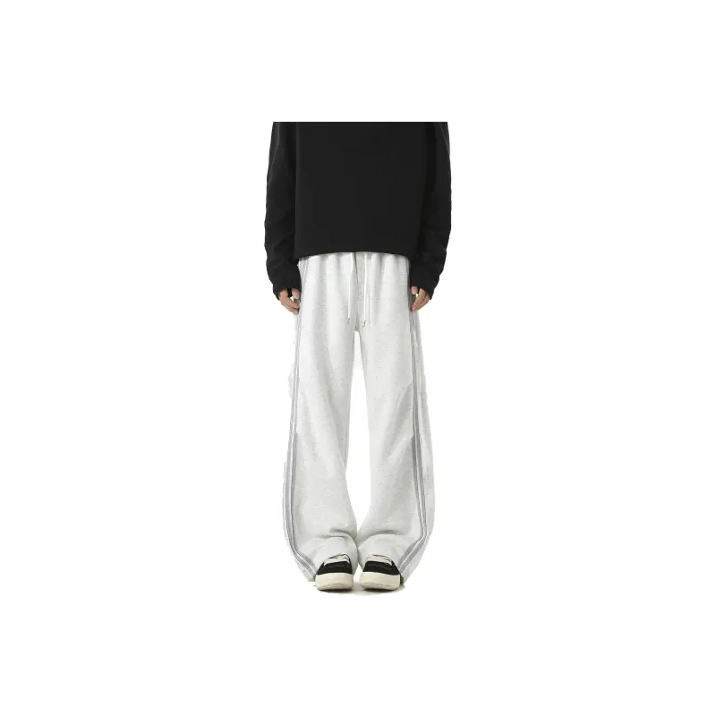 WKOOG Casual Pants Unisex White Heather Gray-0