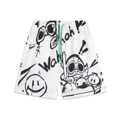 LINING Casual Shorts Men Ivory All Over Print