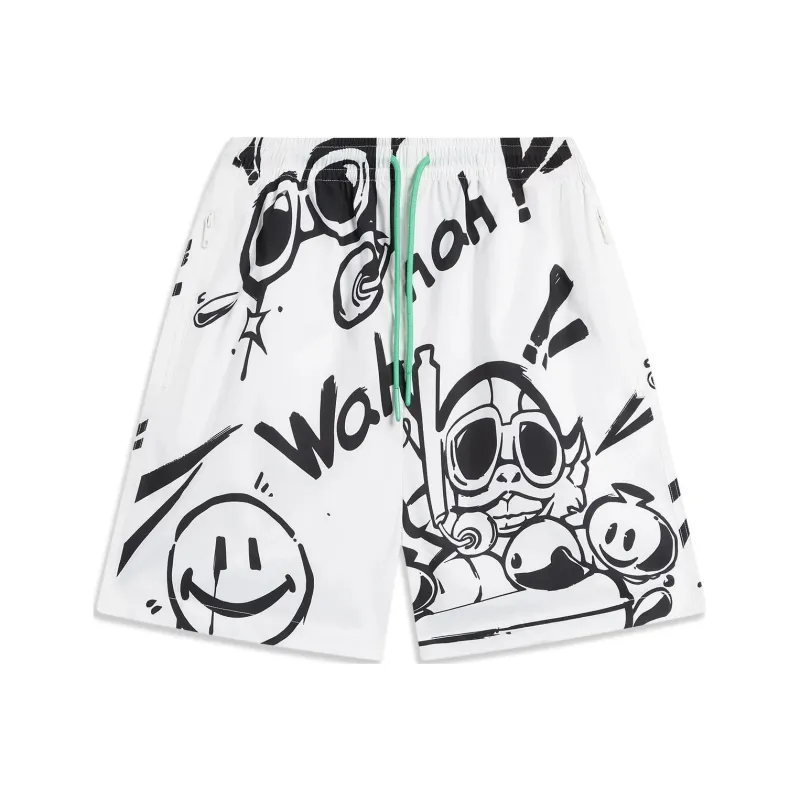 LINING Casual Shorts Men Ivory All Over Print-0