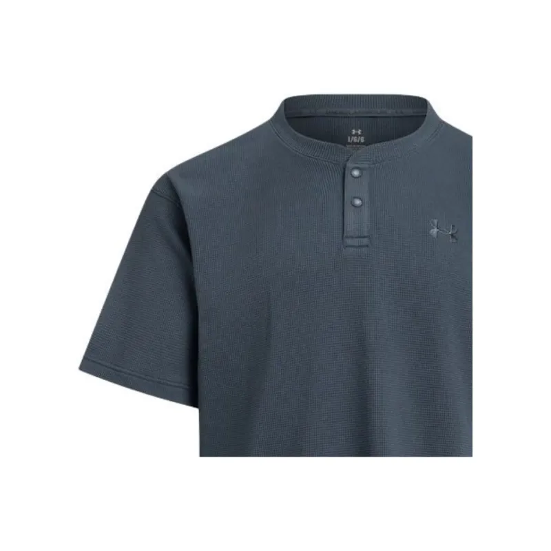 Under Armour WAFFLE HENLEY T Shirt Men's Downpour Gray 044-2