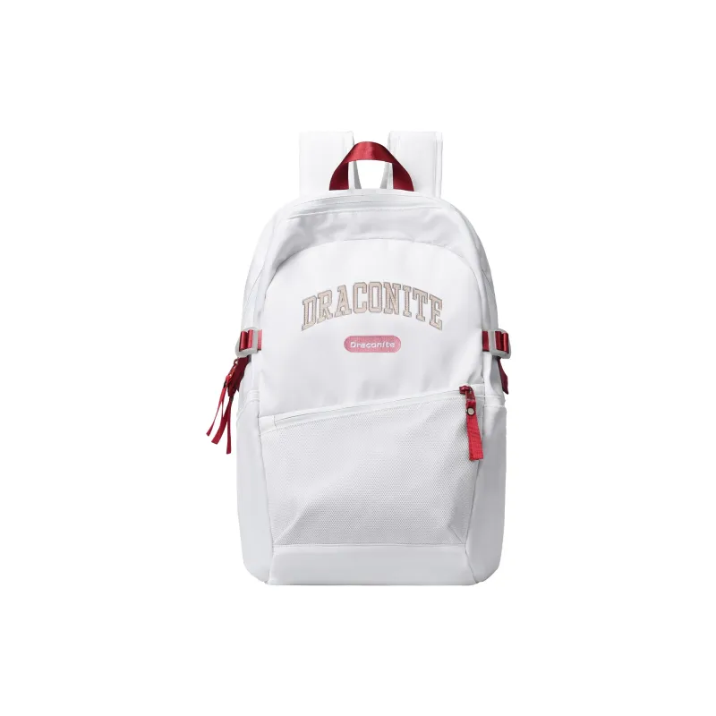 DRACONITE Polyester Student Backpack Regular Unisex White-31