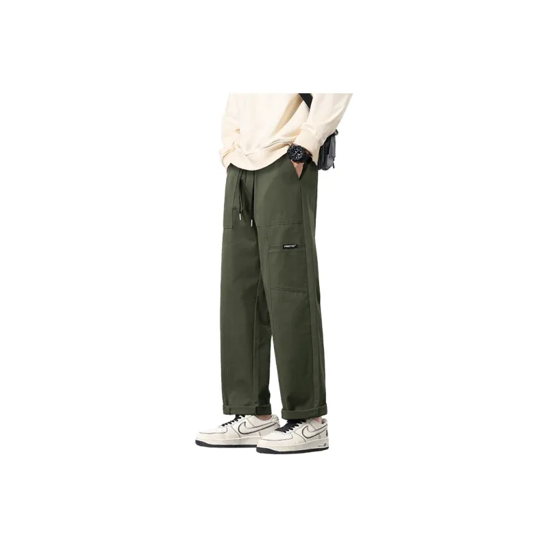 RENBEN Casual Pants Unisex Army Green-0