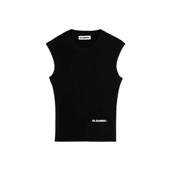 JIL SANDER + Ribbed Knit Tank Top