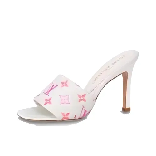 LOUIS VUITTON Revival Slim Heel High Heels Women's White