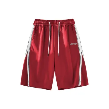 Jeep Straight Fit Sports Training Five-Inch Lace-Up Casual Shorts Unisex