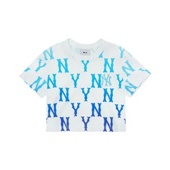 MLB New York Yankees Crop Tops Women's White