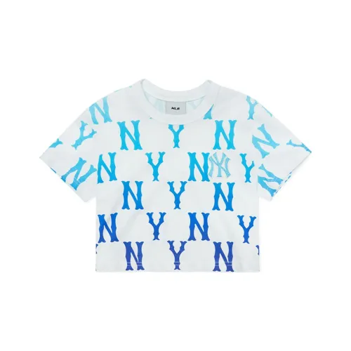 MLB New York Yankees Crop Tops Women's White