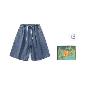 DUNHUANG ART INSTITUTE Denim Shorts Unisex