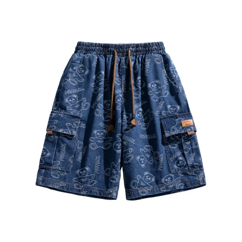 APUNCHLINEWORKSHOP Denim Shorts Unisex-0