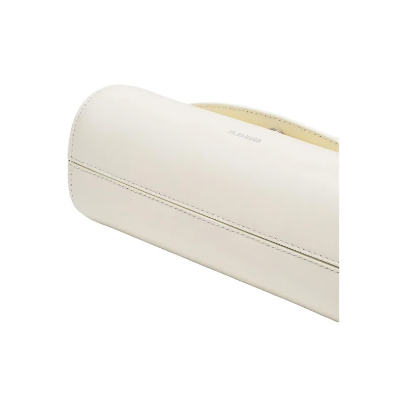 JIL SANDER Cannolo Calfskin Shoulder Bag Mini Women's Ecru-4