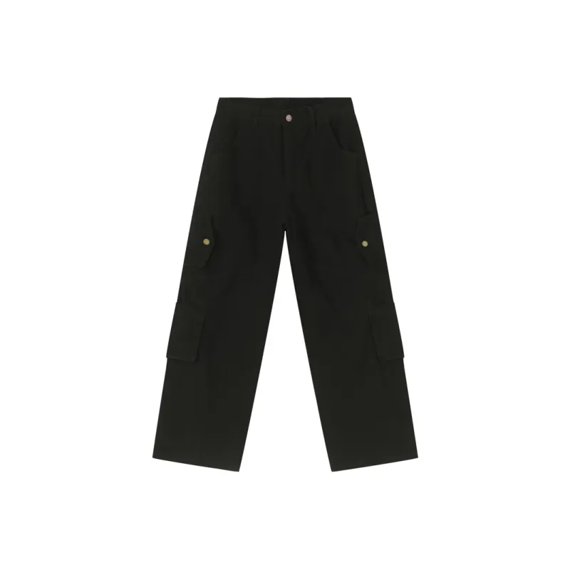 Voguo Relay Cargo Pants, Casual Pants Unisex Black-0
