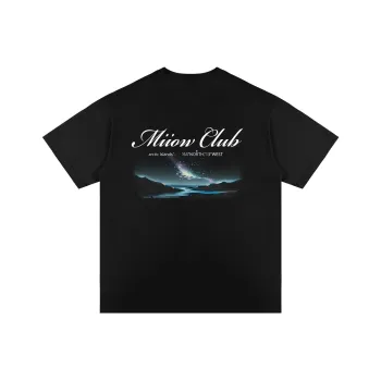 MIIOW Trendy Party Collection Cooling Summer Collection T Shirt Unisex Black