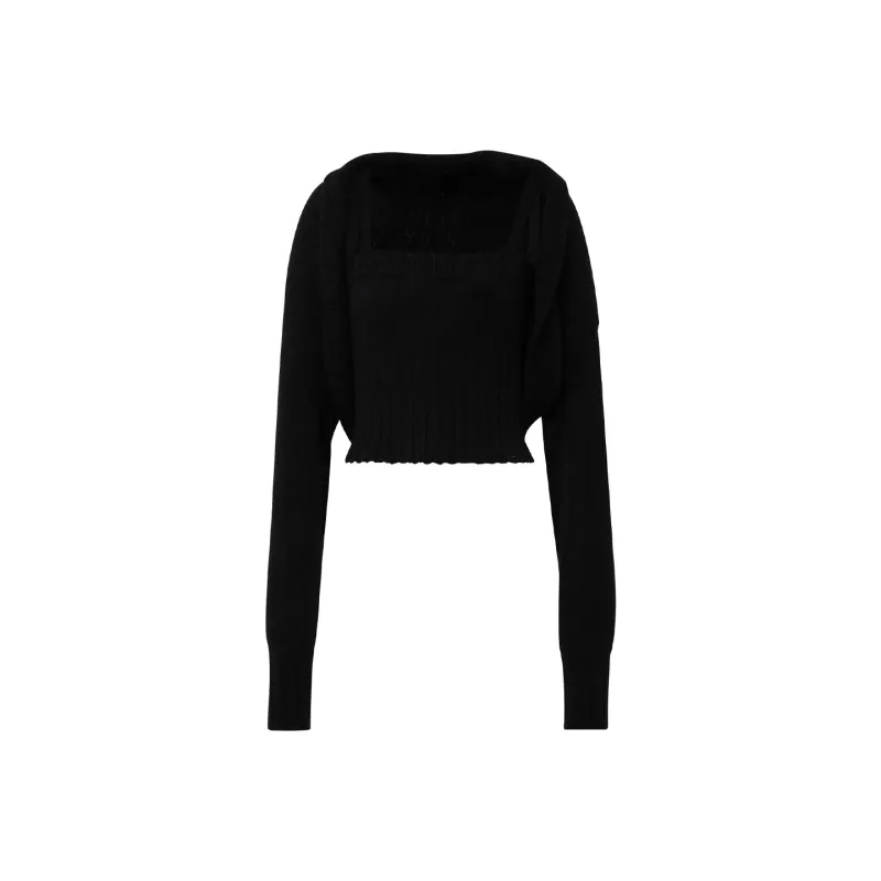 Blumarine FW21 Crop Top Women's Black-0