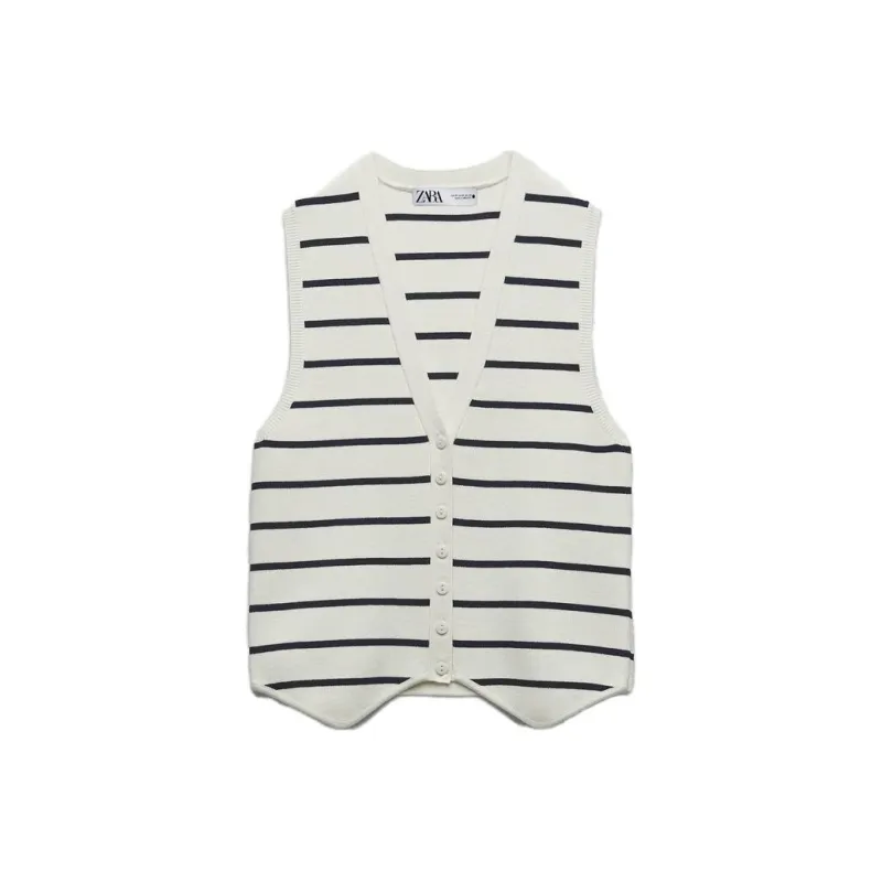 ZARA Tank Tops Women's Nude/Sea Blue-0