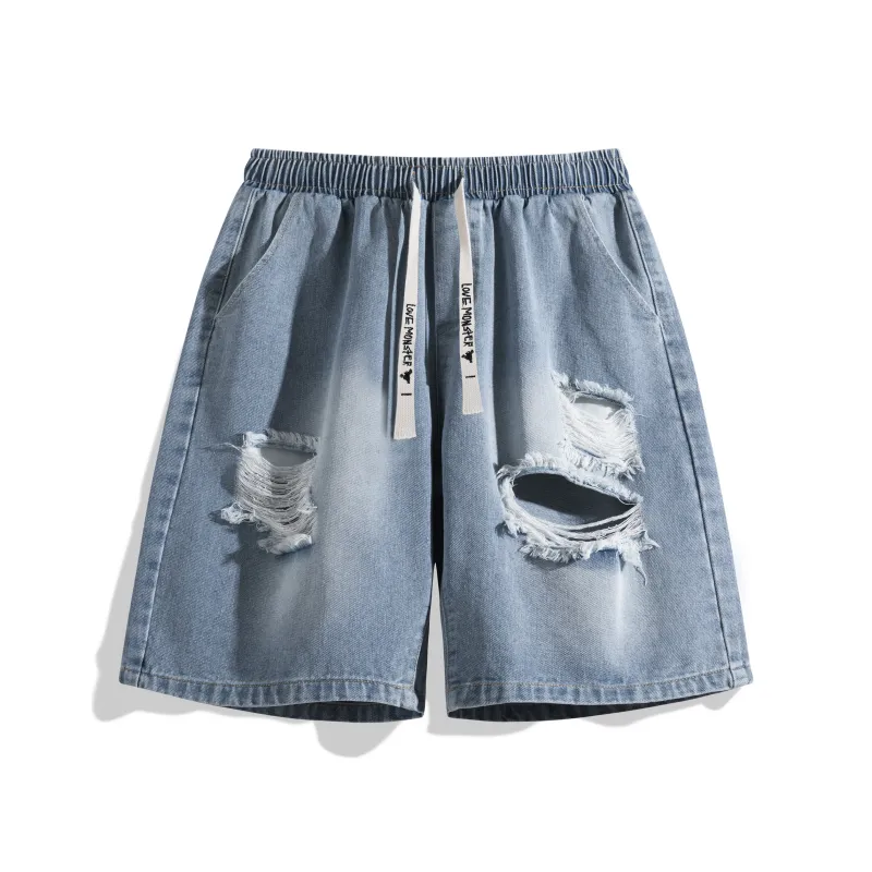 Love Monster Denim Shorts Unisex-10