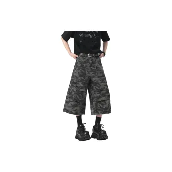 Ang2 Stu Denim Shorts Unisex City Camouflage